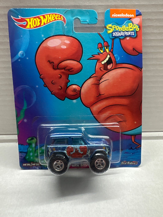 Hot Wheels Pop Culture Sponge Bob Squarepants '67 Ford Bronco 4x4 Real Riders