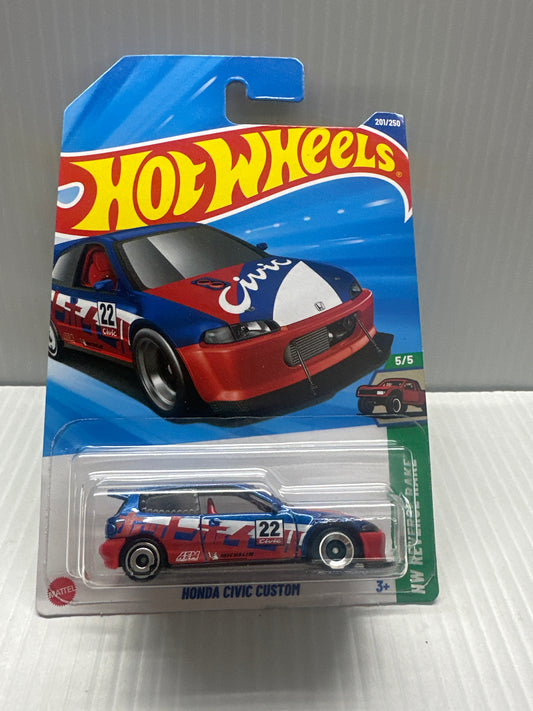 2025 HOT WHEELS MAINLINE CASE K HONDA CIVIC CUSTOM HW Reverse rake