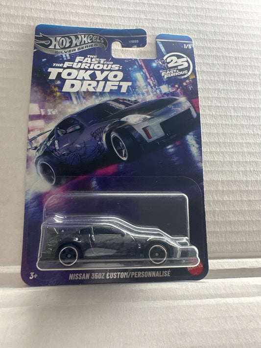 Hot Wheels Fast & Furious Silver Series 25yrs anniversary Nissan 350Z Custom die-cast car 2025 1/5