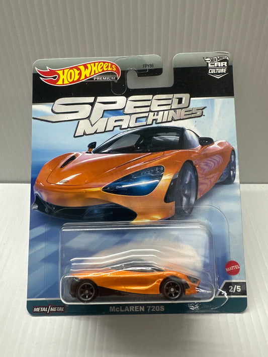 2023 HOT WHEELS Car Culture - McLaren 720S (Orange #2 Speed Machines) H00