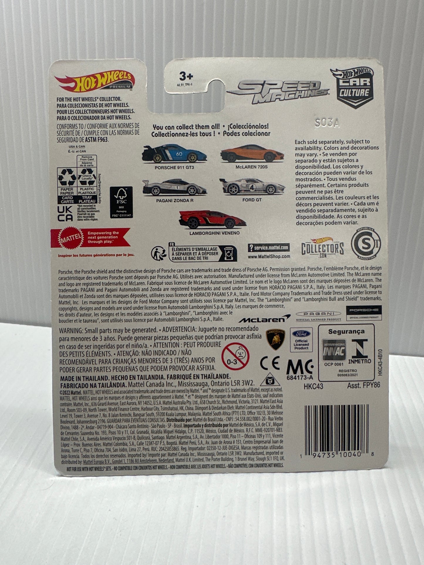 2023 HOT WHEELS Car Culture - McLaren 720S (Orange #2 Speed Machines) H00