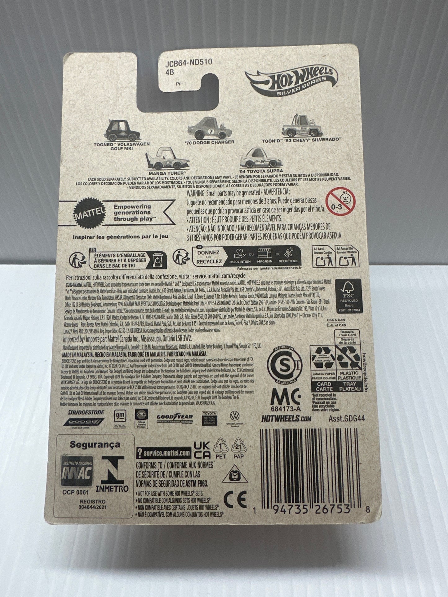 Hot Wheels 1:64 GULF TOONED Themed Automotive - Tooned ’83 Chevy