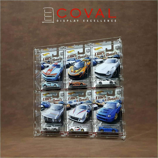 Coval displays HRC-302 Acrylic Display Case for 3 x 2 Carded RLC and Mainline Hot Wheels