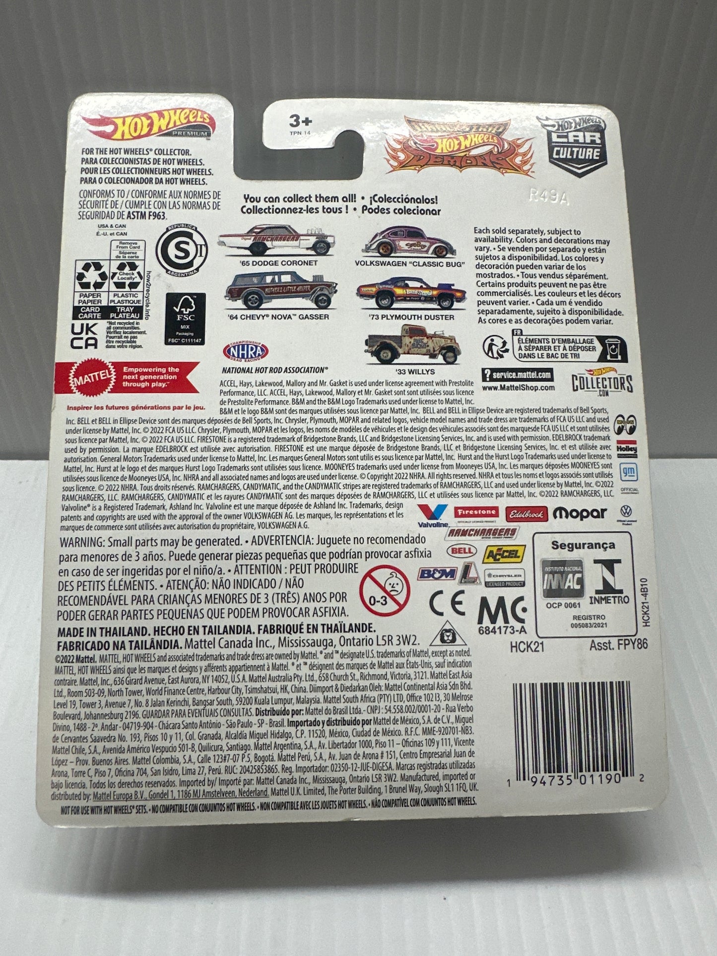 Hot Wheels Premium Car Culture Drag Strip '64 CHEVY NOVA GASSER 1:64