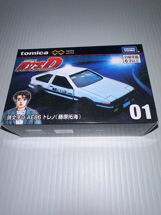 Tomica 1:61 Initial D UNLIMITED Toyota AE86 Diecast Car Fujiwara Takumi