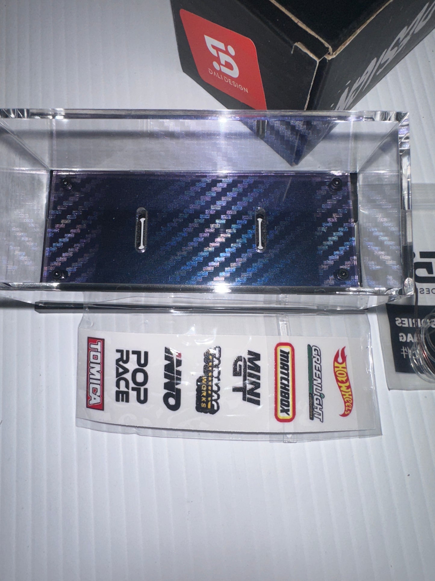 Purple blue carbon fiber base acrylic case kit