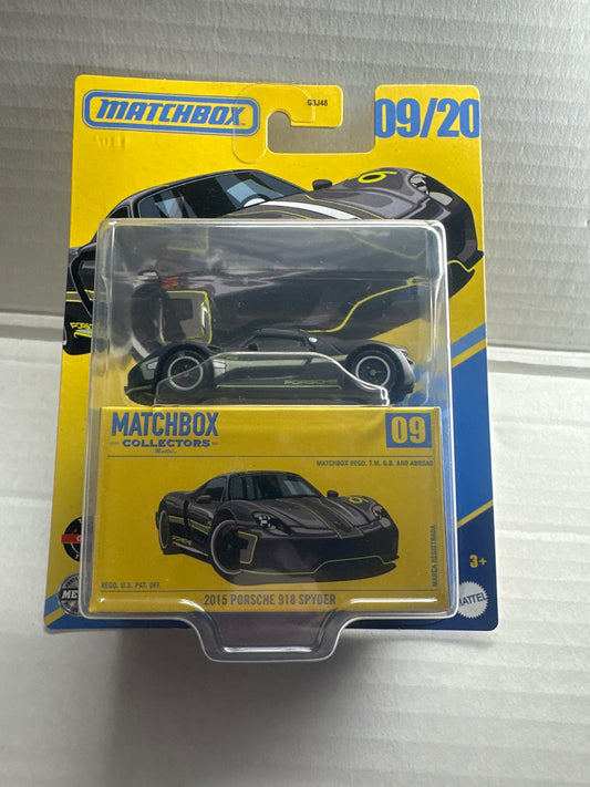 Matchbox Collectors Porsche 918 2015 Spyder Black 09/20 2025