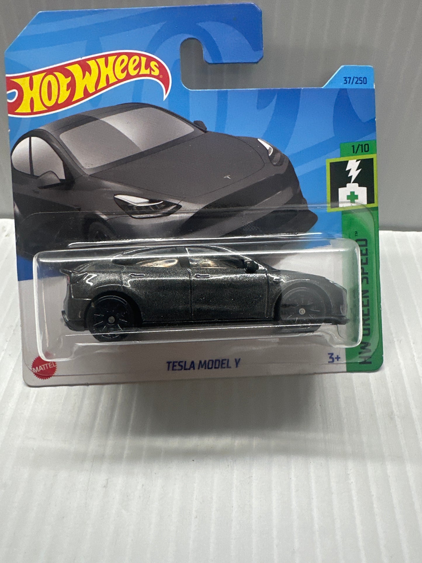 2023 HOT WHEELS DIE CAST HW GREEN SPEED TESLA MODEL Y CAR 37