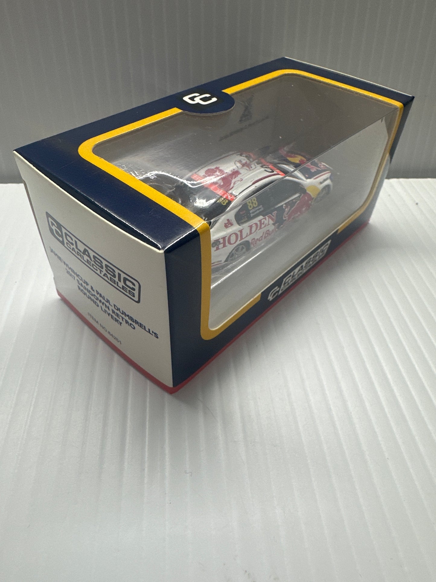 Classic carlectables Holden commodore Jamie Whincup & Paul Dumbrells 2017 sundown retro round livery redbull