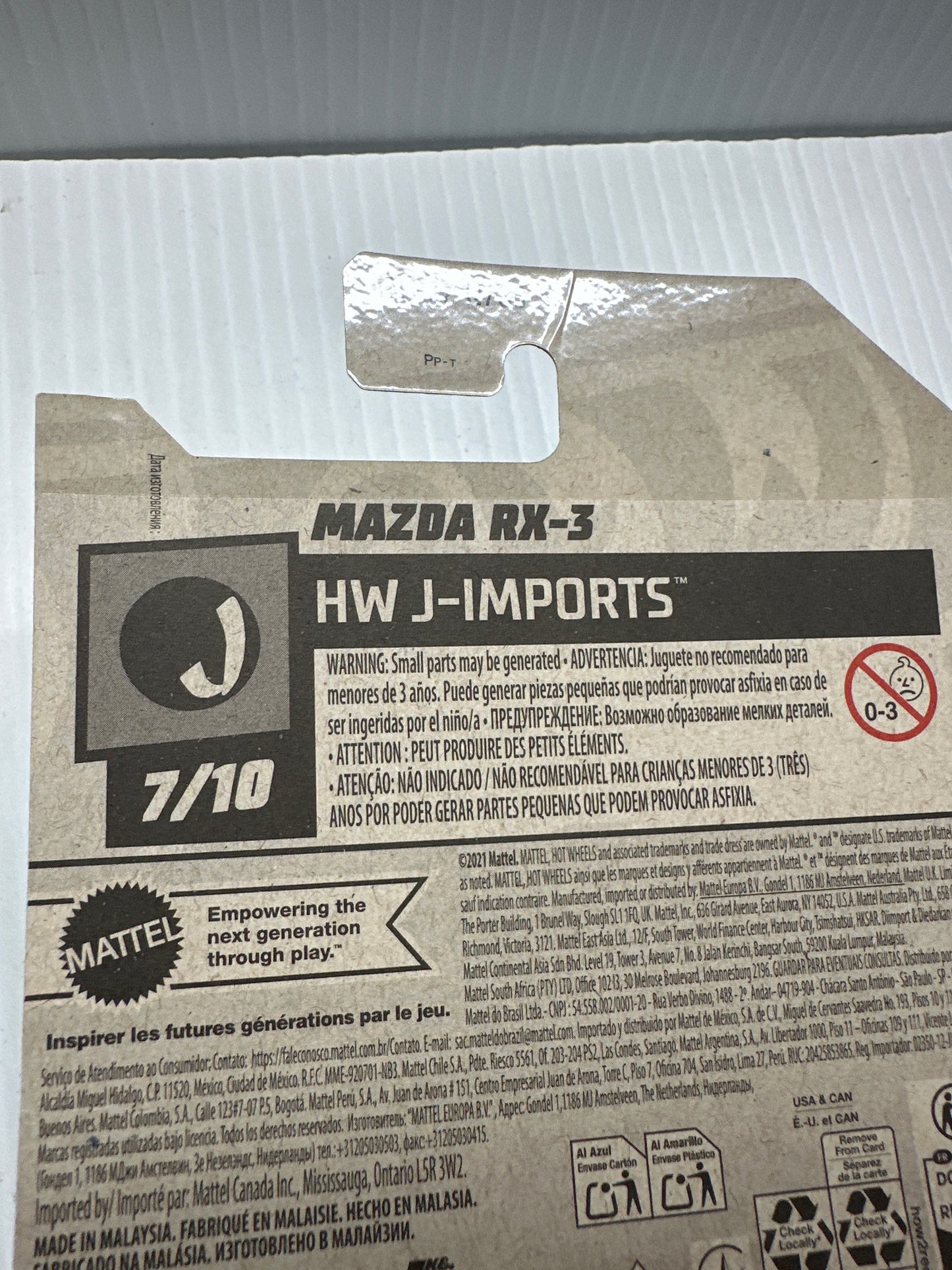 2024 HOT WHEELS DIE CAST HW JAPAN IMPORTS MAD MIKE MAZDA RX-3 CAR 156 WHITE