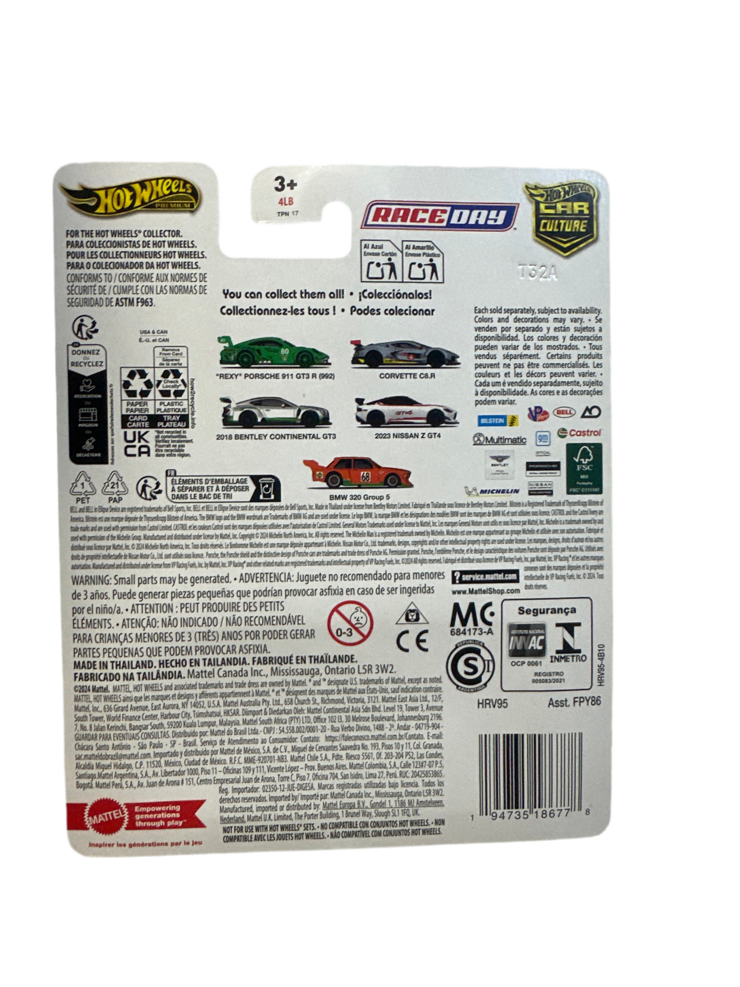 Hot Wheels 2024 Premium Car Culture Race Day Corvette C8.R Silver 2/5