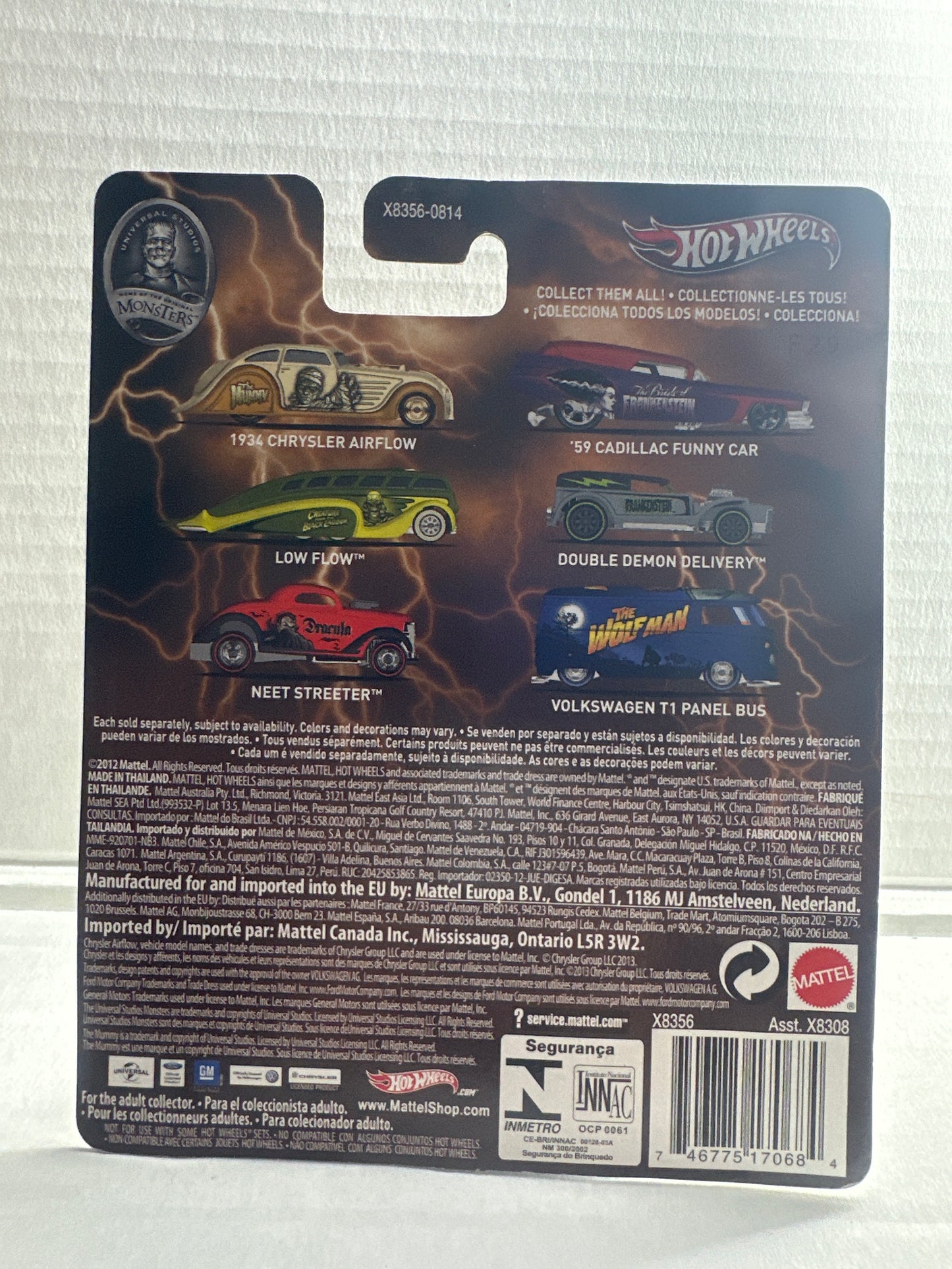 Hot Wheels The Mummy 1934 Chrysler Airflow w/ Real Riders Pop Culture 2012 New