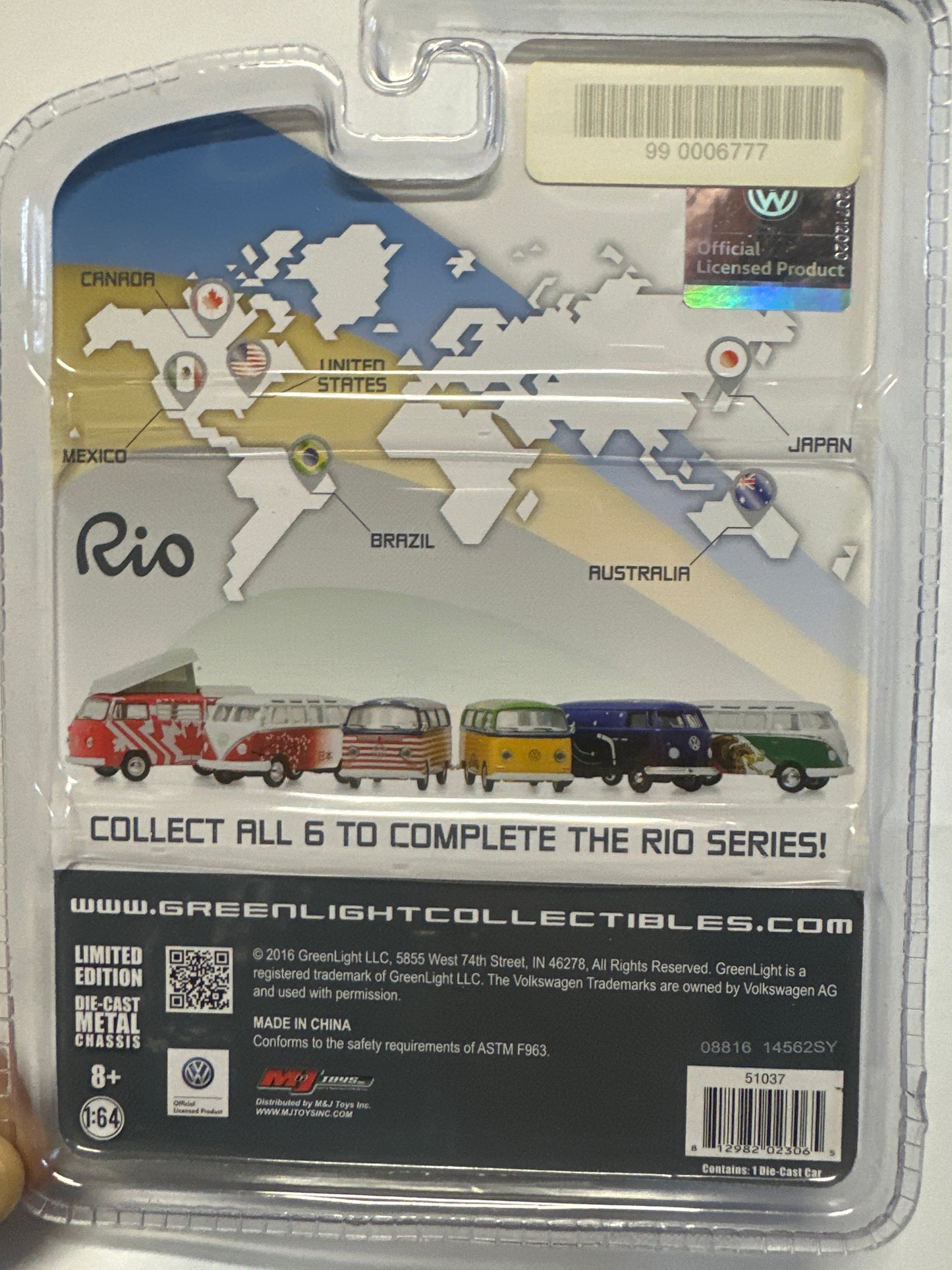 GREENLIGHT *RIO* 2016 OLYMPICS AUSTRALIA VOLKSWAGEN T2 PANEL BUS 1:64 SCALE