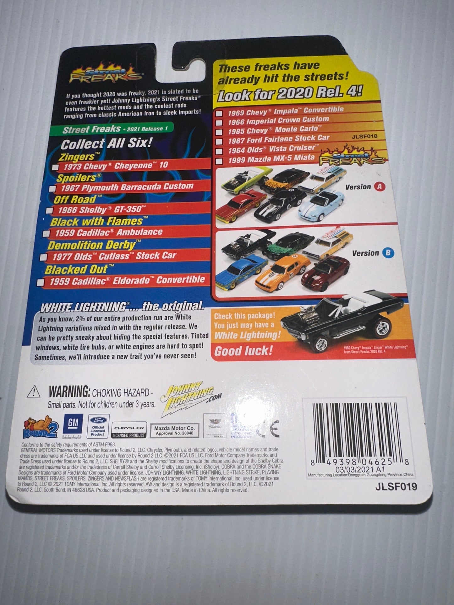 JOHNNY LIGHTNING STREET FREAKS OFF ROAD - 1966 SHELBY GT-350 PRIMER GRAY # 3