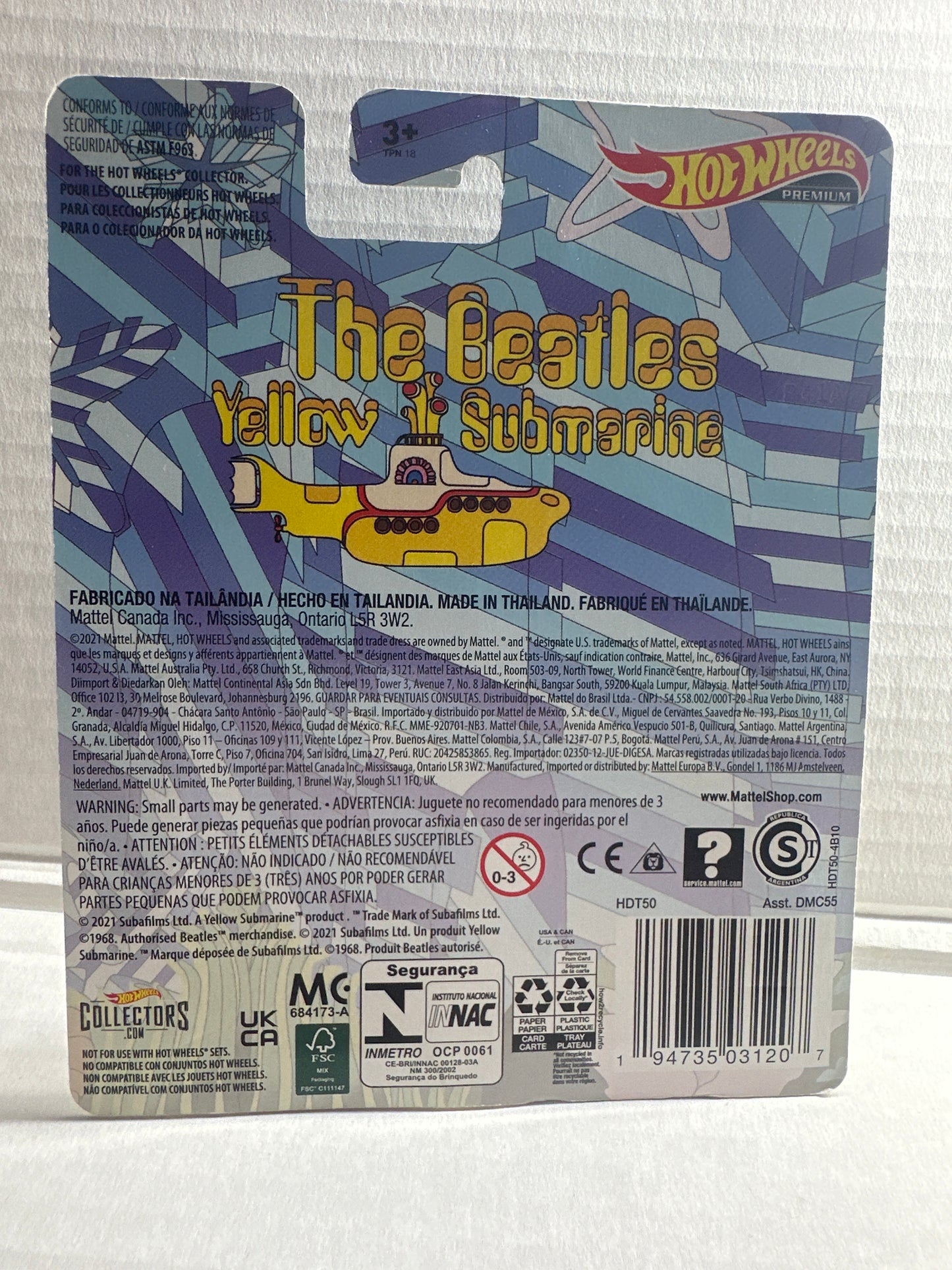 HOT WHEELS 2022 POP CULTURE THE BEATLES - THE BEATLES YELLOW SUBMARINE