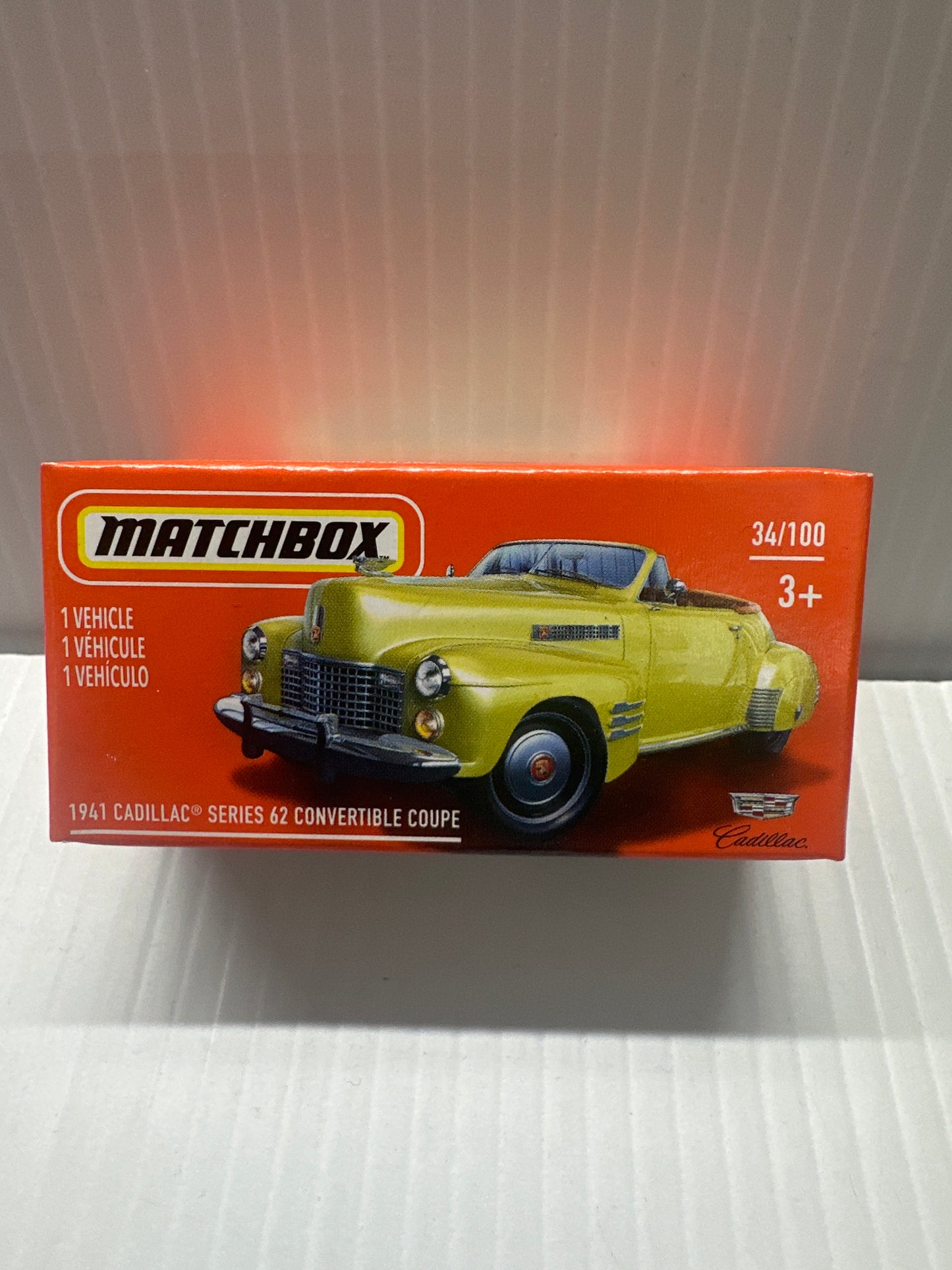 Matchbox 1941 Cadillac Series 62 Convertible Coupe Yellow 2021