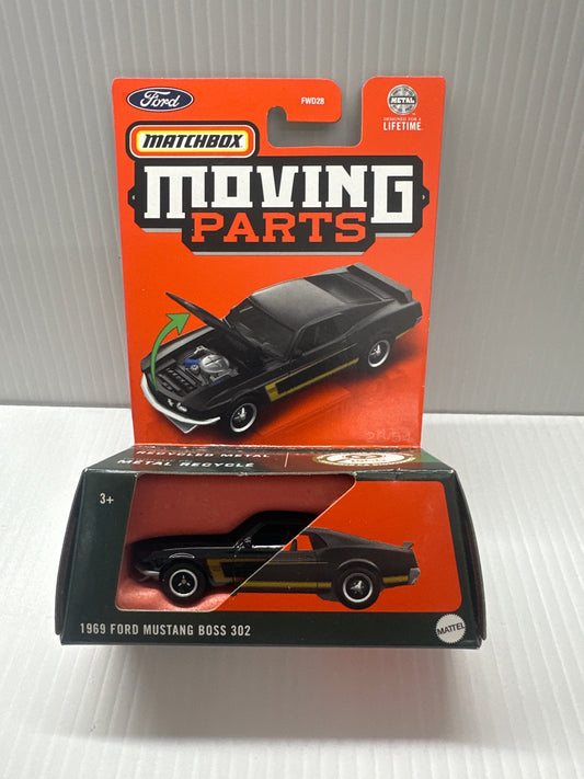MATCHBOX MOVING PARTS DIE CAST CAR FWD28 1969 FORD MUSTANG BOSS 302