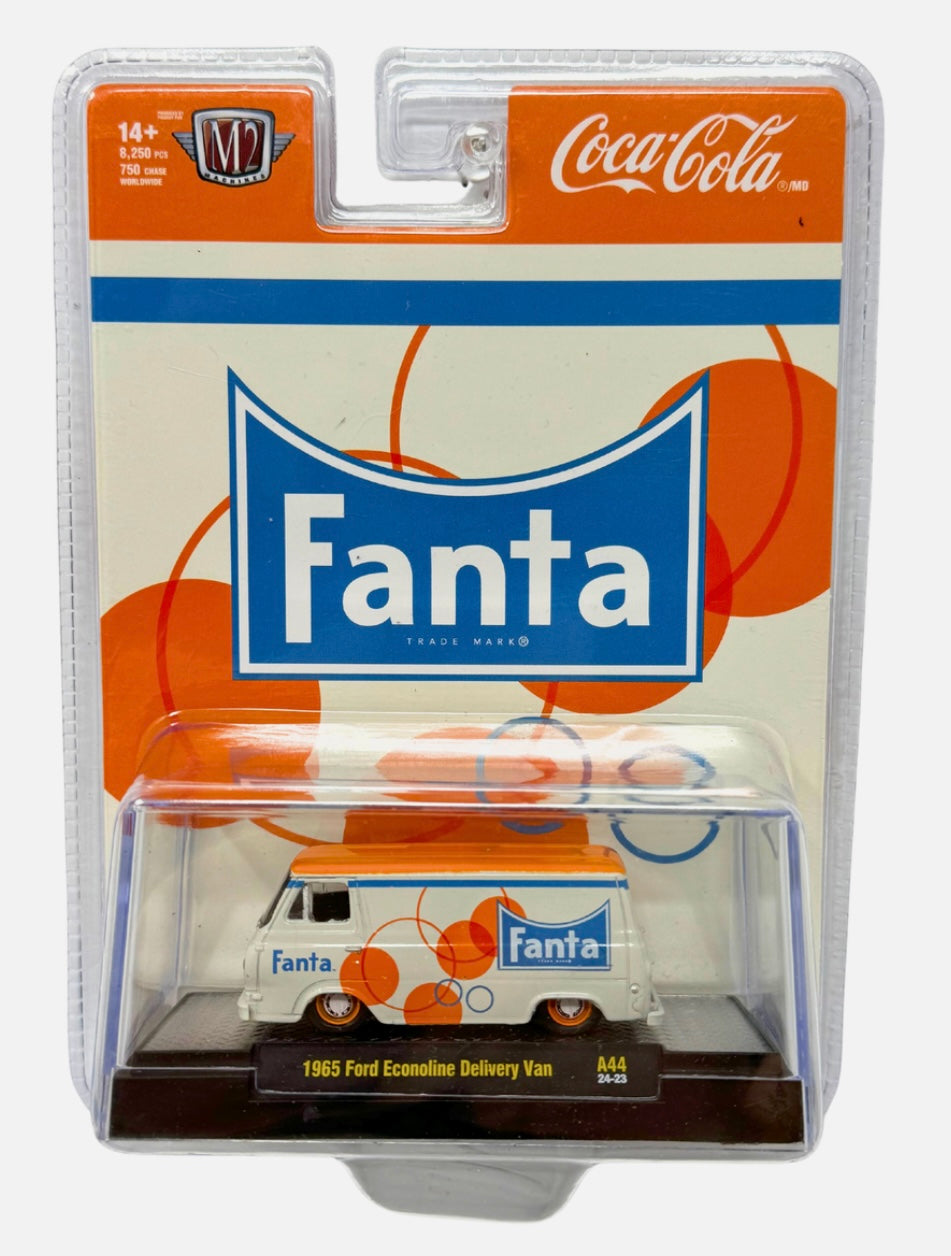 M2 Machines Coca-Cola Fanta 1965 Ford Econoline Delivery Van 1:64 Diecast