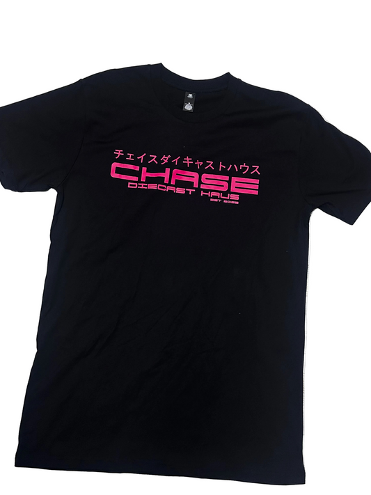 Chase Diecast Haus black/pink 100% cotton t shirt sz L men size