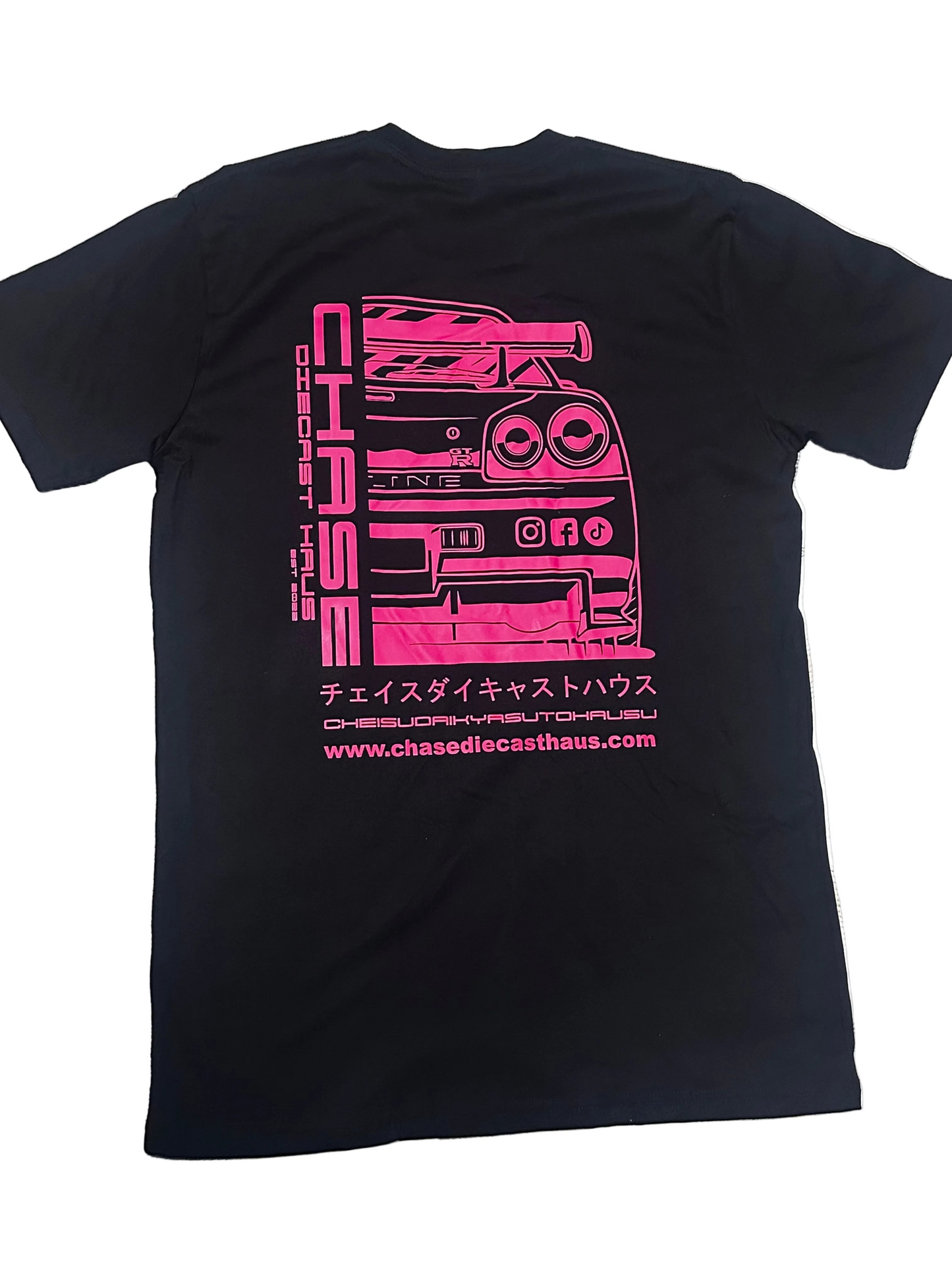 Chase Diecast Haus black pink 100% cotton t shirt sz s
