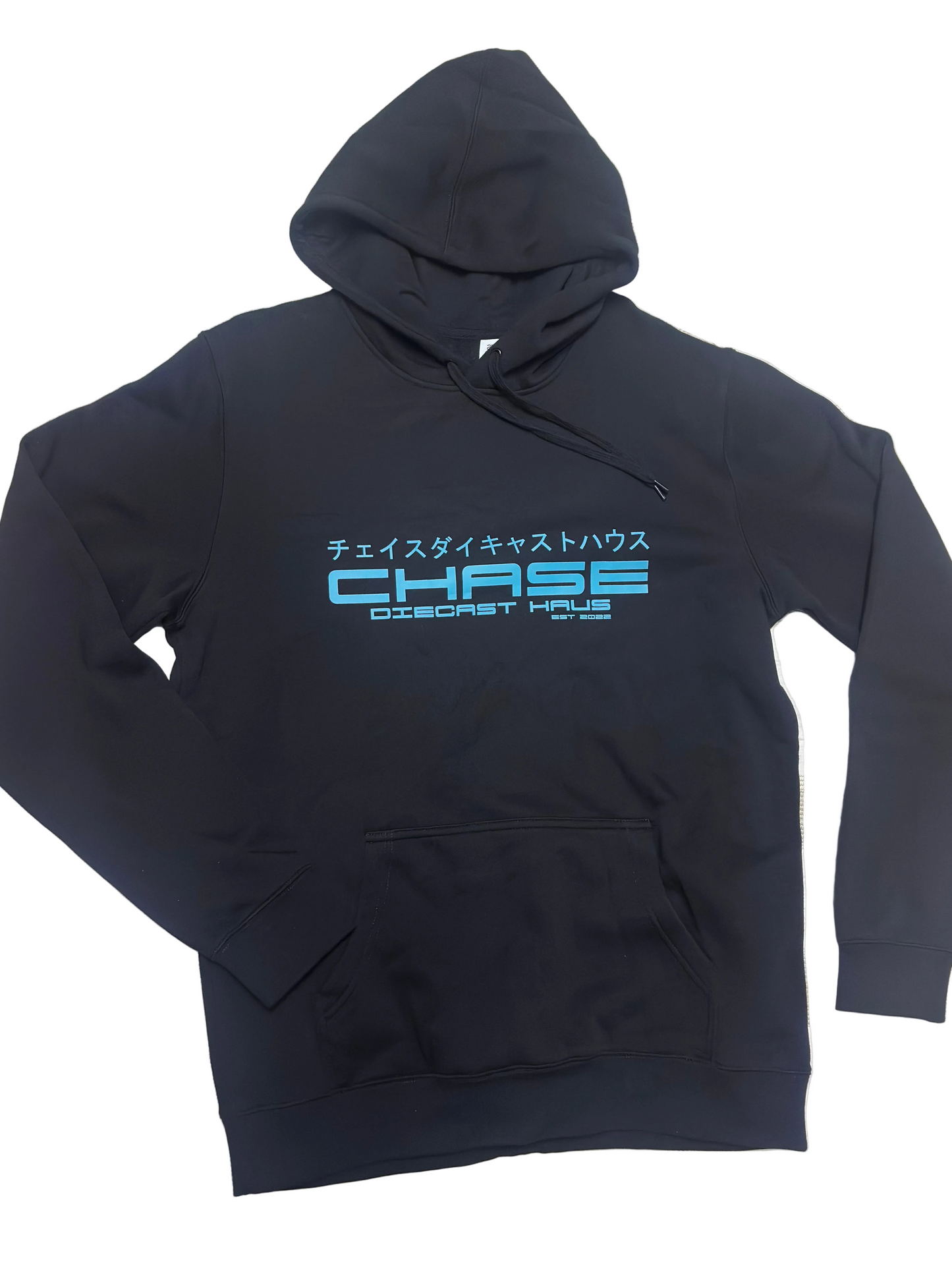 Chase Diecast Haus black /light blue hoodie jumper szS men size