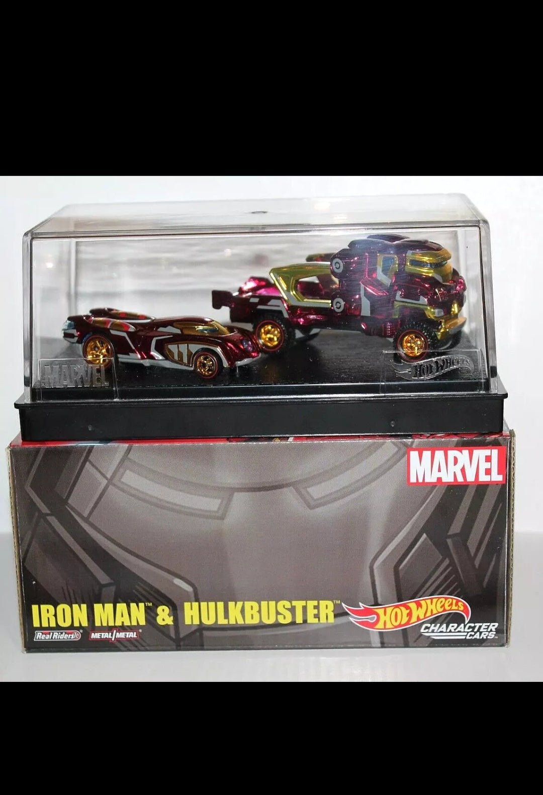 Hot Wheels mattel creations 2017 RLC Iron Man & Hulkbuster Marvel ####/4000 Character Cars