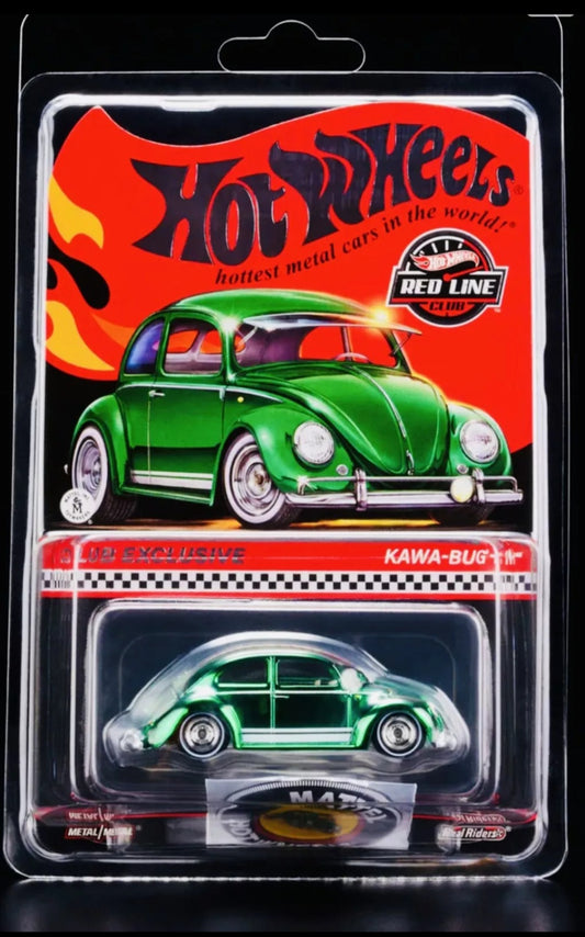 Hot Wheels
Rlc exclusive 2024
VW '49 Kawa-Bug-A Green - W/ Patch, And Button