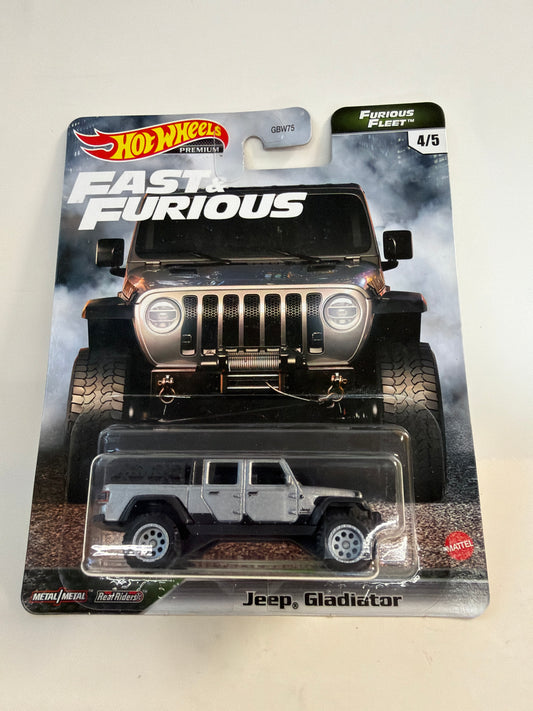 HOT WHEELS PREMIUM - JEEP GLADIATOR - FURIOUS FLEET - SILVER