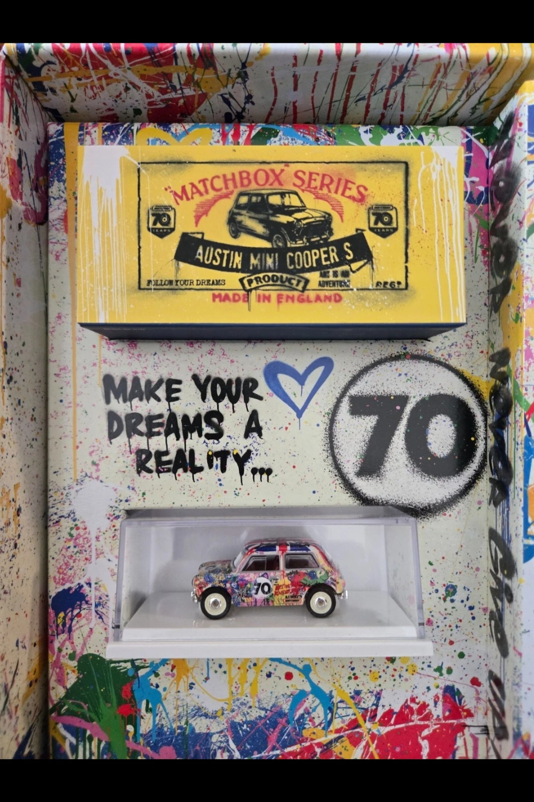 Mattel Matchbox x Mr Brainwash 1964 Austin Mini Cooper S Grafitti JCK45-9993