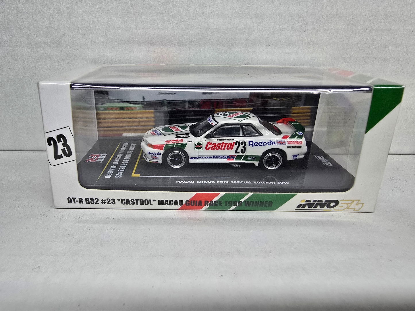 Inno64
Nissan Skyline GT-R R32 #23
Castrol Team
Macau Guia Race 1999
M.Hasemi
Macau Gp special edition 2019