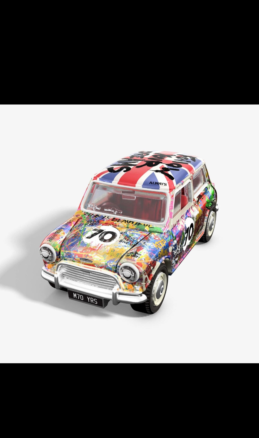 Mattel Matchbox x Mr Brainwash 1964 Austin Mini Cooper S Grafitti JCK45-9993