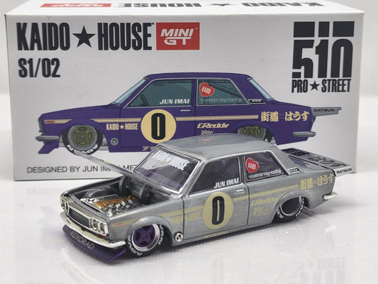 Mini Gt Kaidohouse Datsun 510 Pro Street Raw case purple S01/02