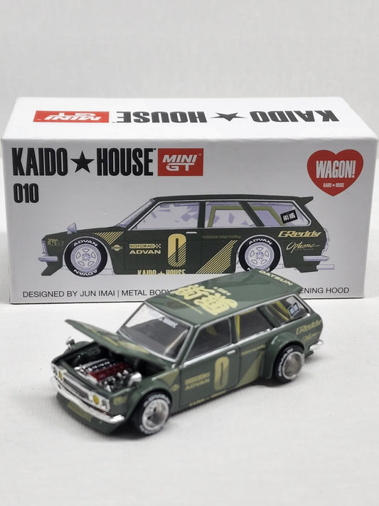 Mini Gt kaidohouse Datsun 510 Wagon 010 OG Green