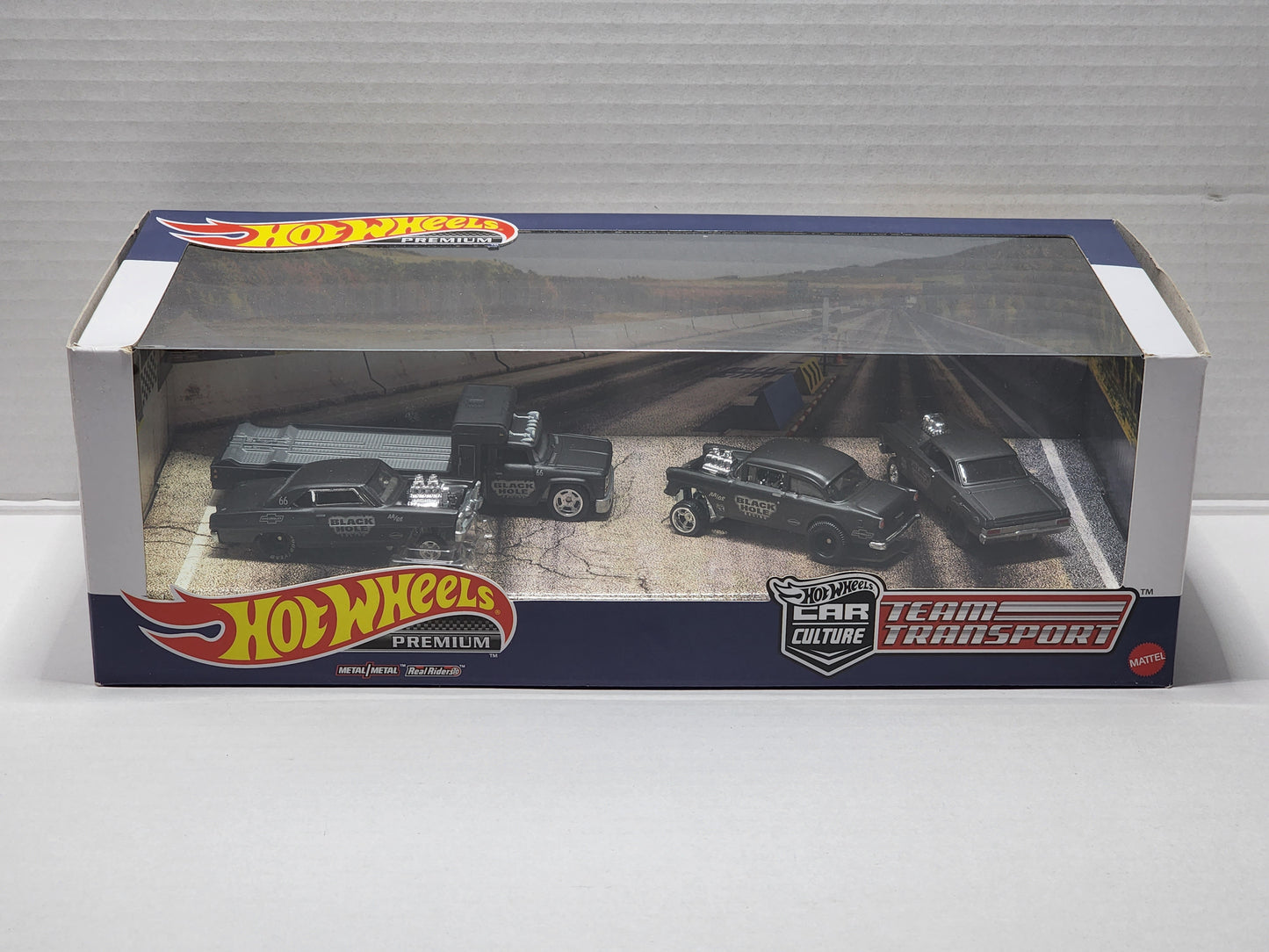 Hot Wheels Gasser Black Hole set Team Transporter