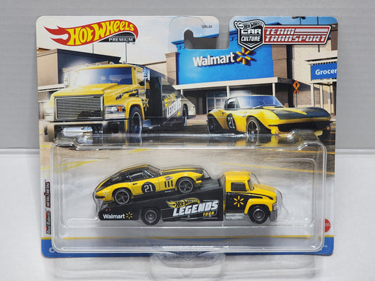 Hot Wheels Team Transporters Walmart exclusive Custom Corvette Sting ray Coupe