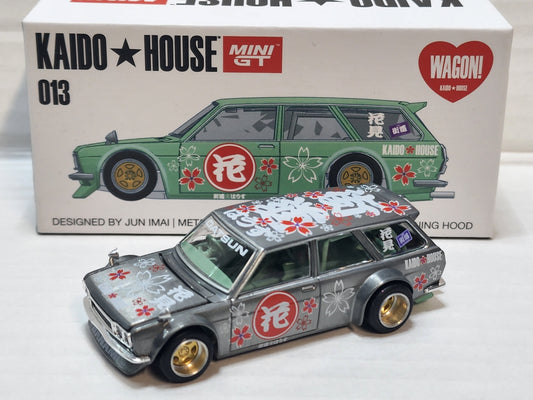 Mini Gt kaidohouse Datsun 510 Wagon 013 Hanami Green Raw Chase