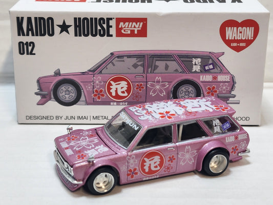 Mini Gt kaidohouse Datsun 510 Wagon 012 Hanami Pink