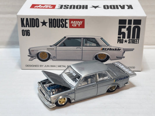 Mini Gt kaidohouse Datsun 510 Pro Street 016 Greddy  Raw Chase
