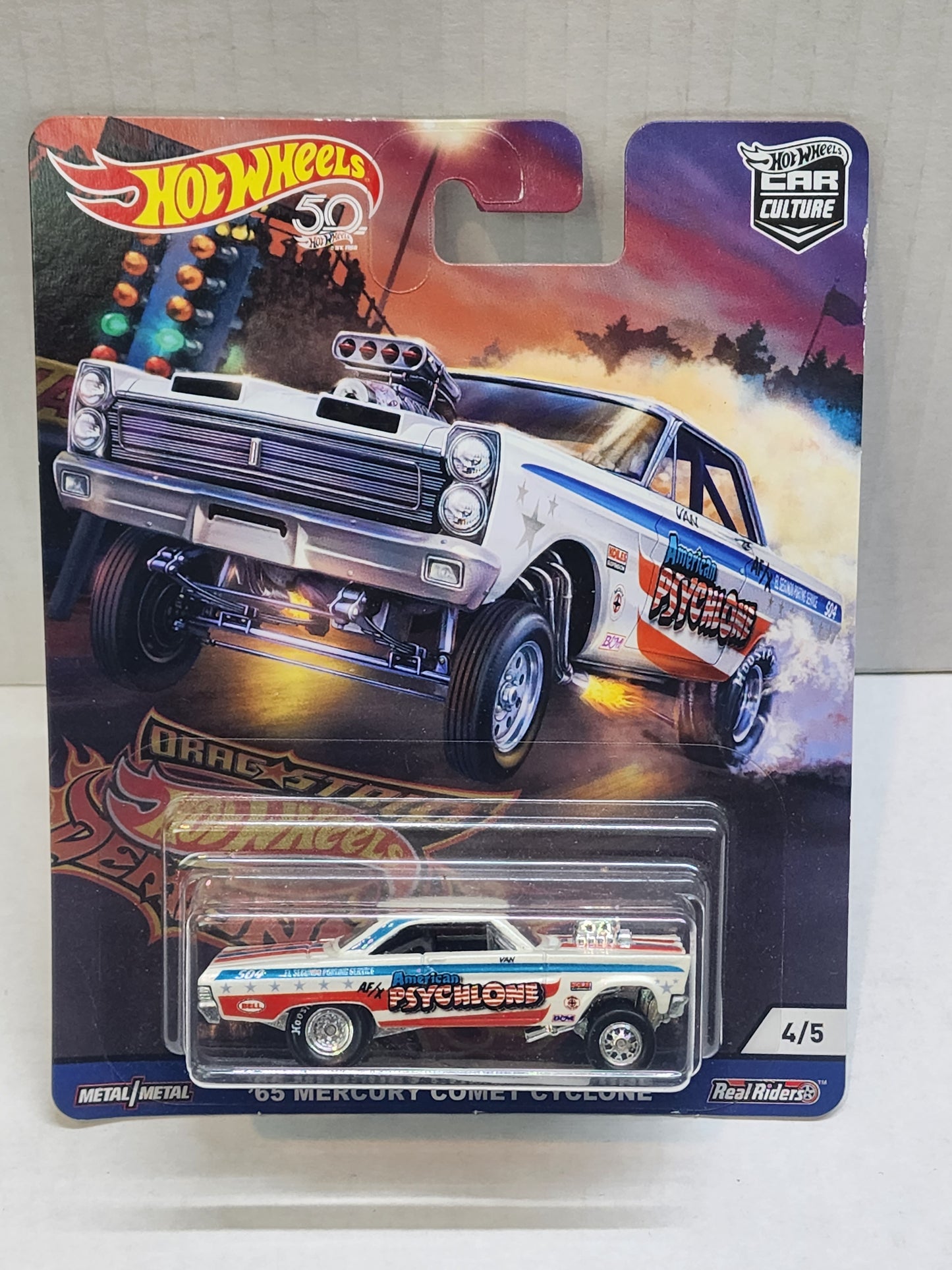 Hot wheels
Premium
Car Culture
Dragstrip Demons
65 Mercury Comet Cyclone