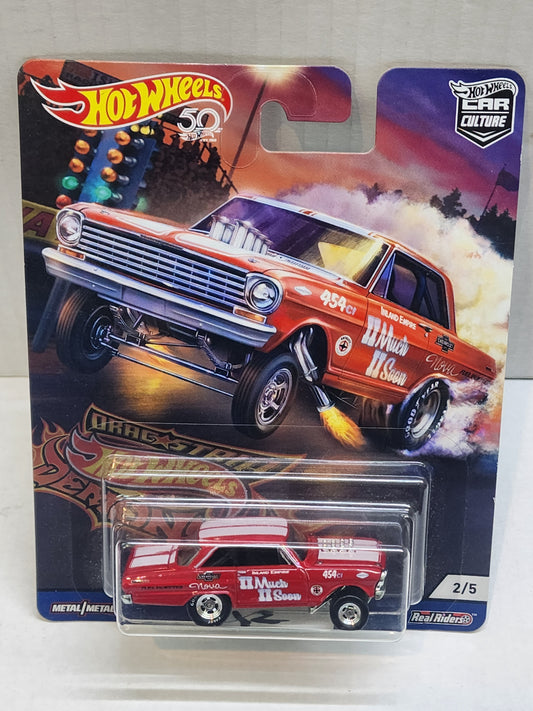 Hot wheels
Premium
Car Culture
Dragstrip Demons
63 Chevy Nova