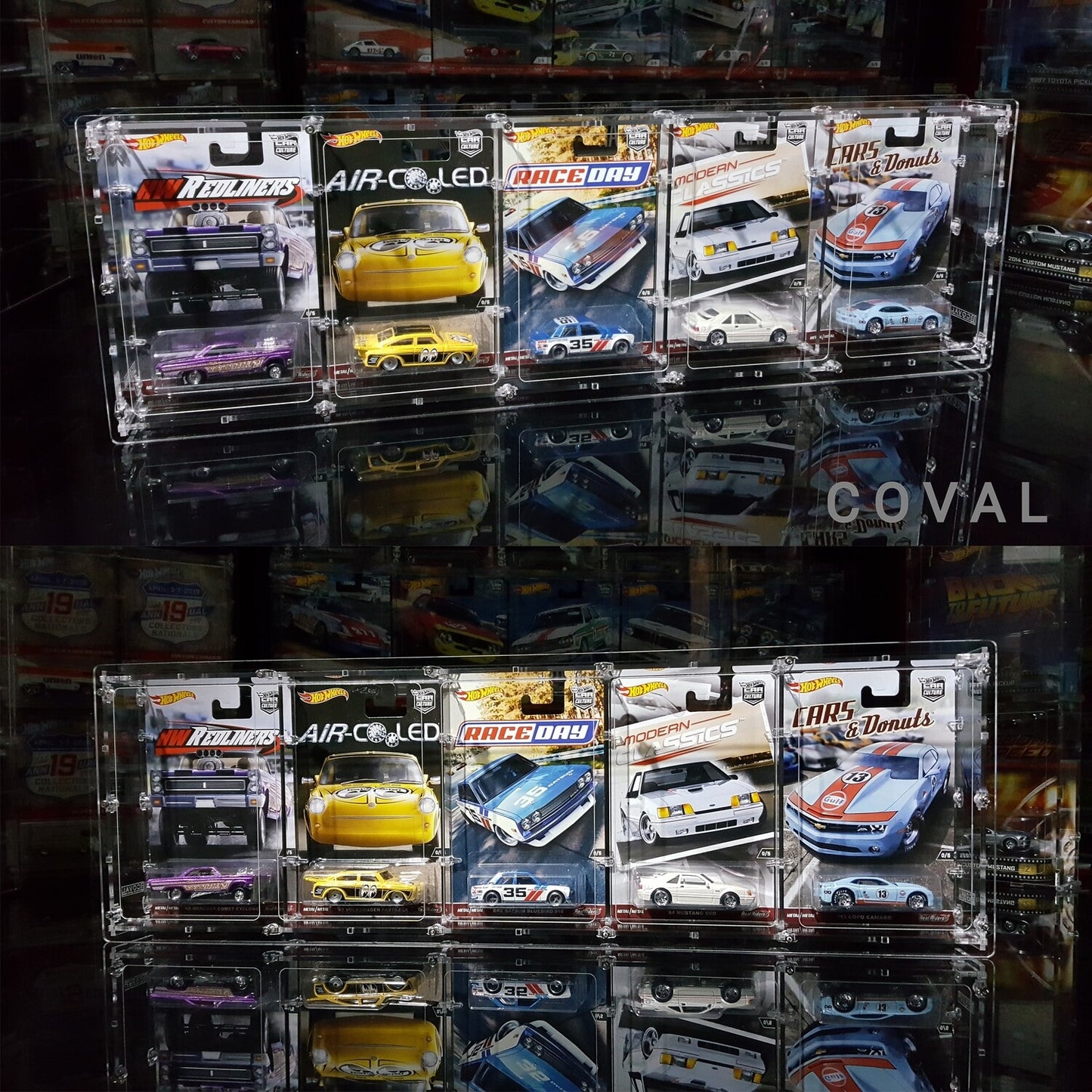 Coval displays Hot wheels 5x rlc and mainline vault case HRC-501