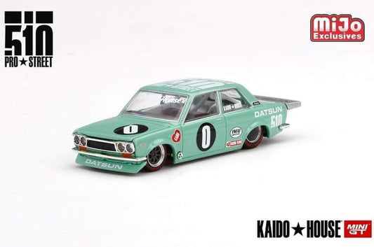Mini Gt Kaidohouse Datsun 510 Pro Street OG Light Green 008