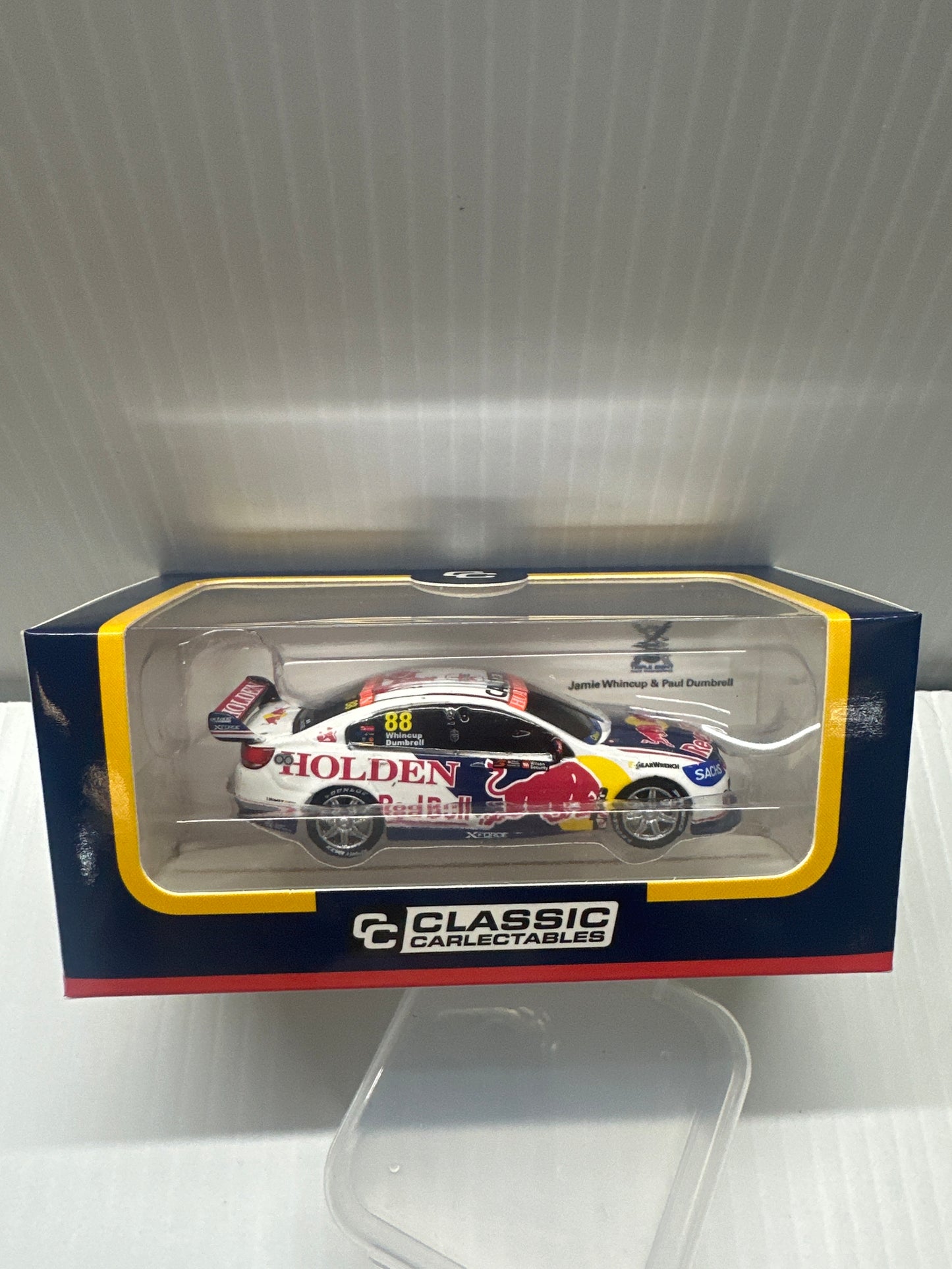 Classic carlectables Holden commodore Jamie Whincup & Paul Dumbrells 2017 sundown retro round livery redbull