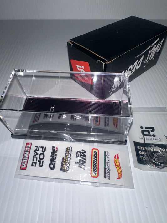 Purple blue carbon fiber base acrylic case kit