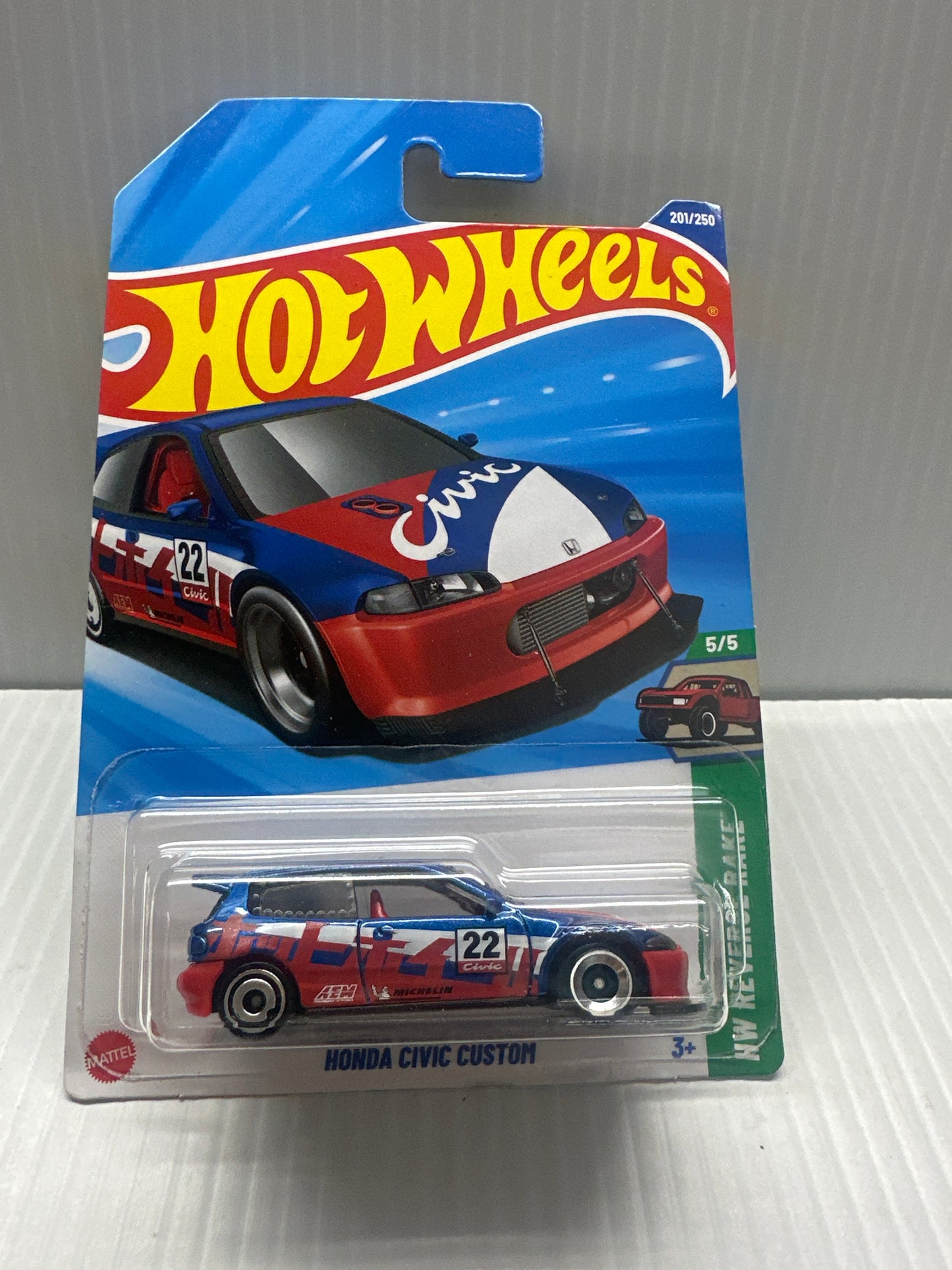 2025 HOT WHEELS MAINLINE CASE K HONDA CIVIC CUSTOM HW Reverse rake