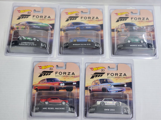 Hot wheels 2018 Replica Entertainment Forza Motorsport complete set of 5 Mint condition