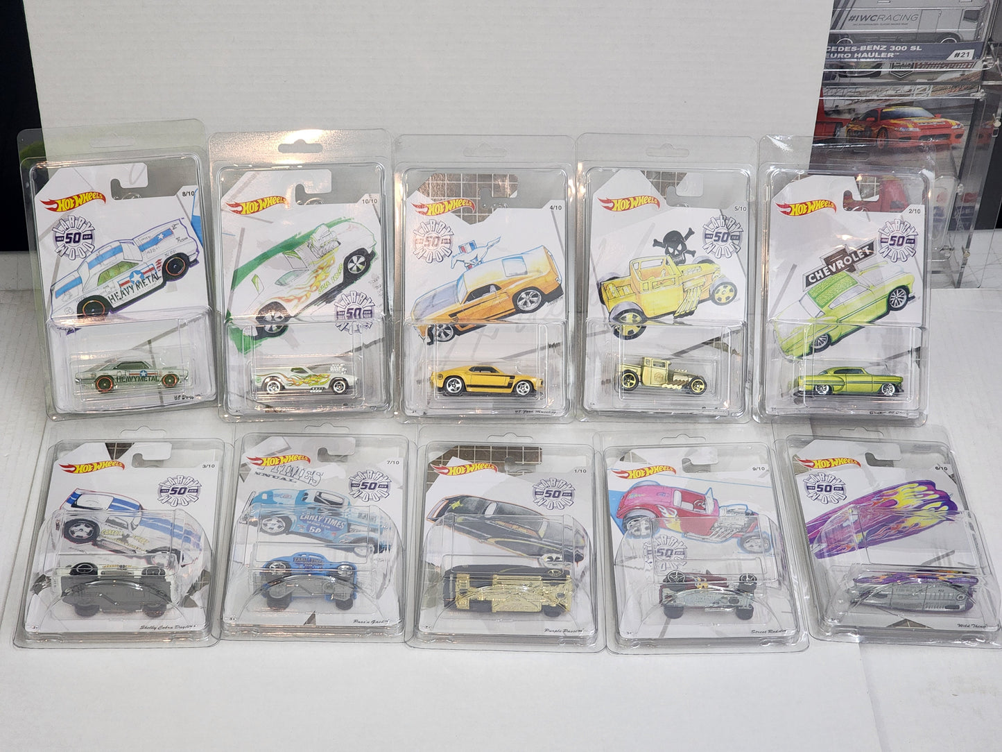 Hot Wheels Larry wood 50years of design complete set of 10