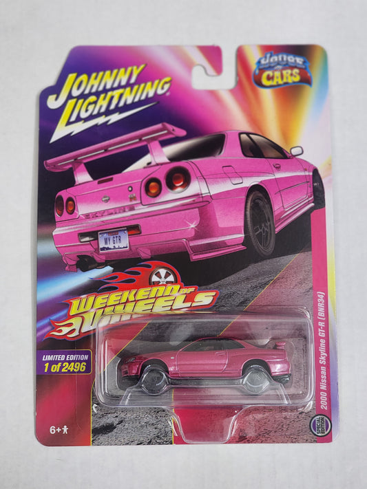 Johnny Lightning House of Cars Nissan skyline Bnr34 Pink