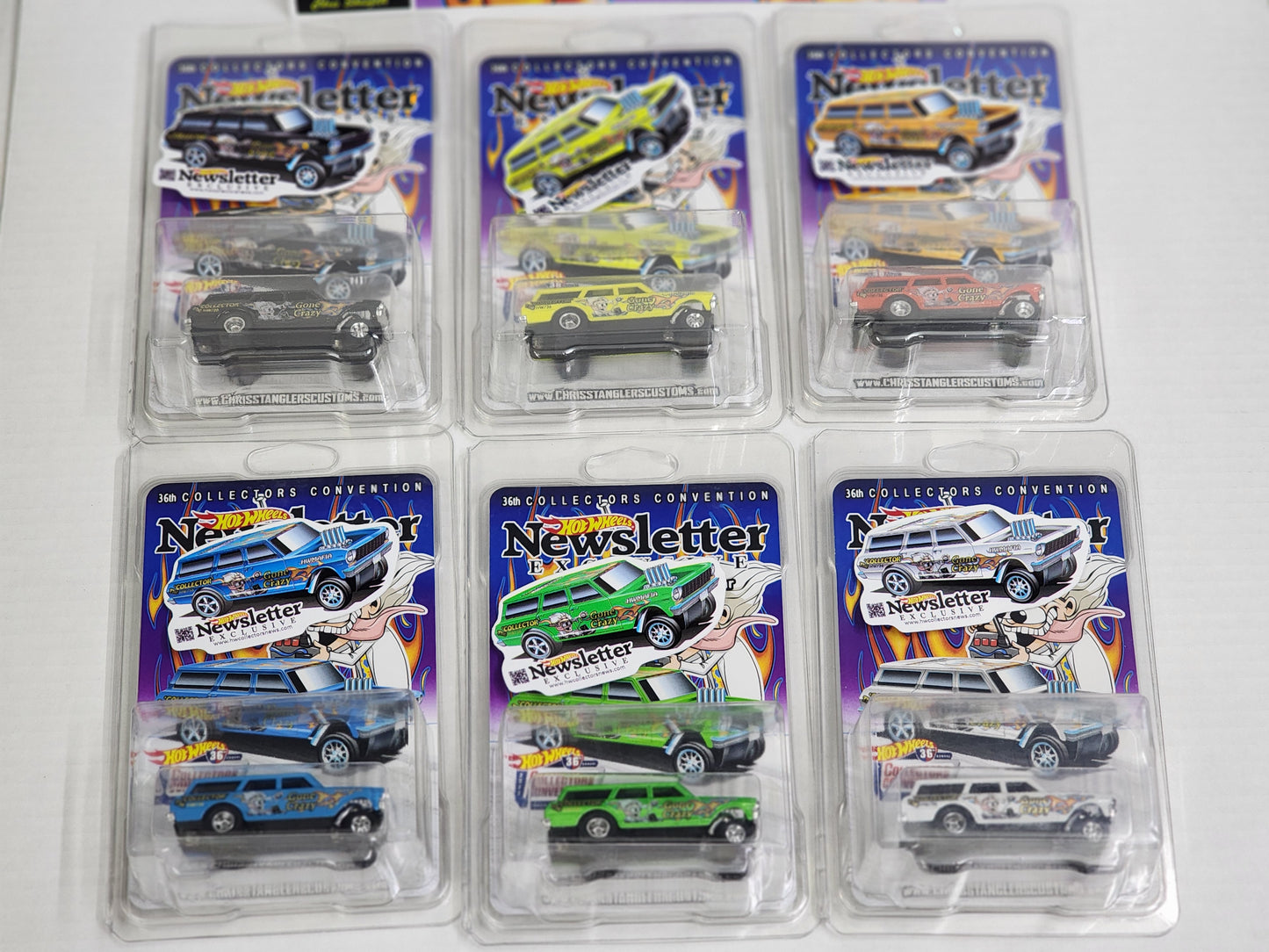 Hot wheels

2022 Newsletter

64 Nova Gasser

Complete set of 6

Comes with 

Esheet and stickers per car

From 36th L.A convention 

Chris Stanglers customs