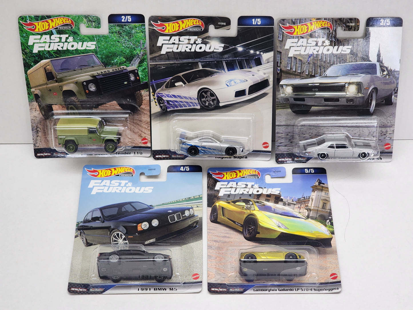 Hot wheels Premium Fast and furious D case set of 5